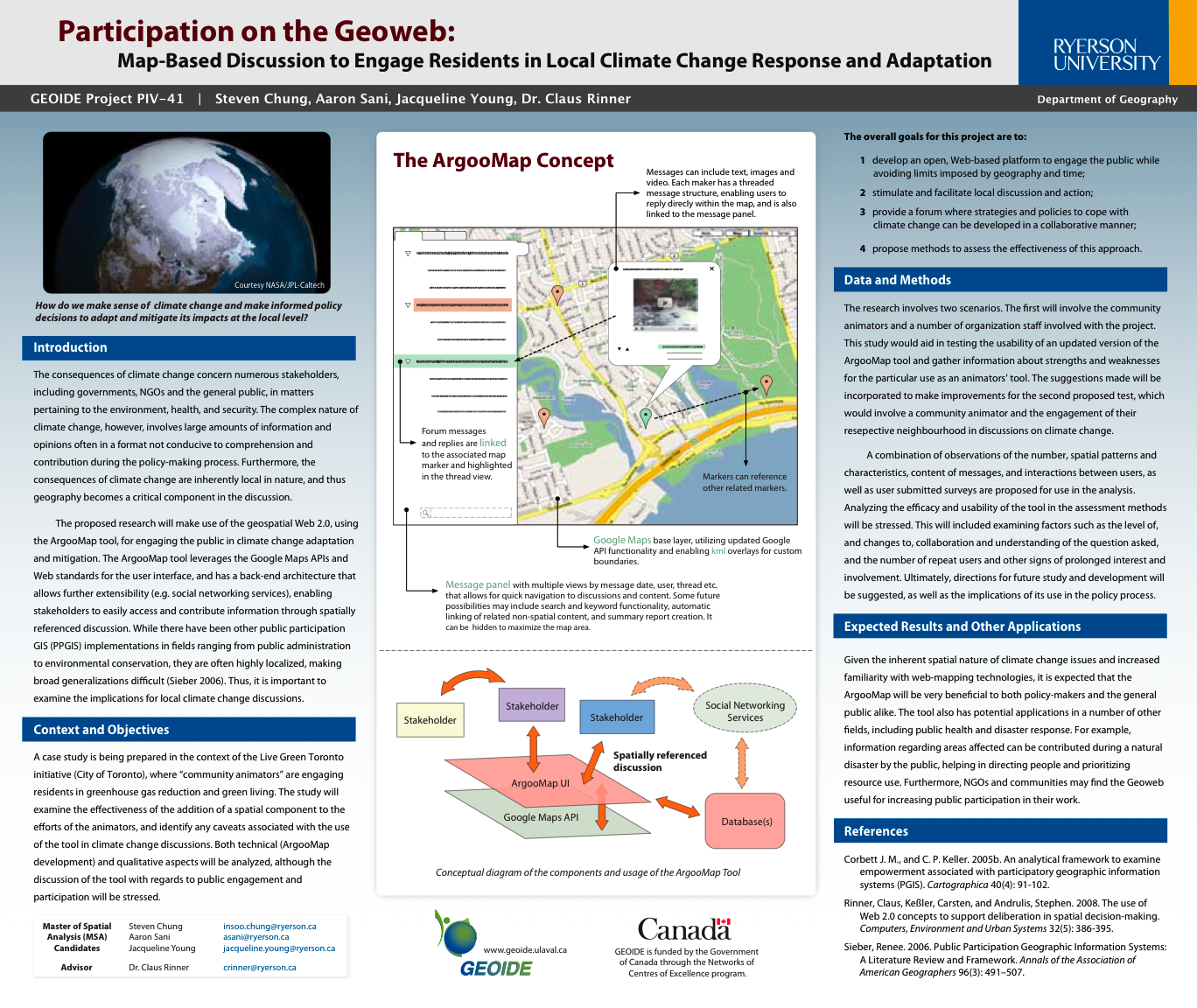 Chung presentation at GEOIDE 2009